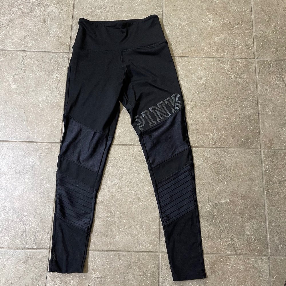 PINK Victoria’s Secret Black Sport Stretchy  Leggings Size Small